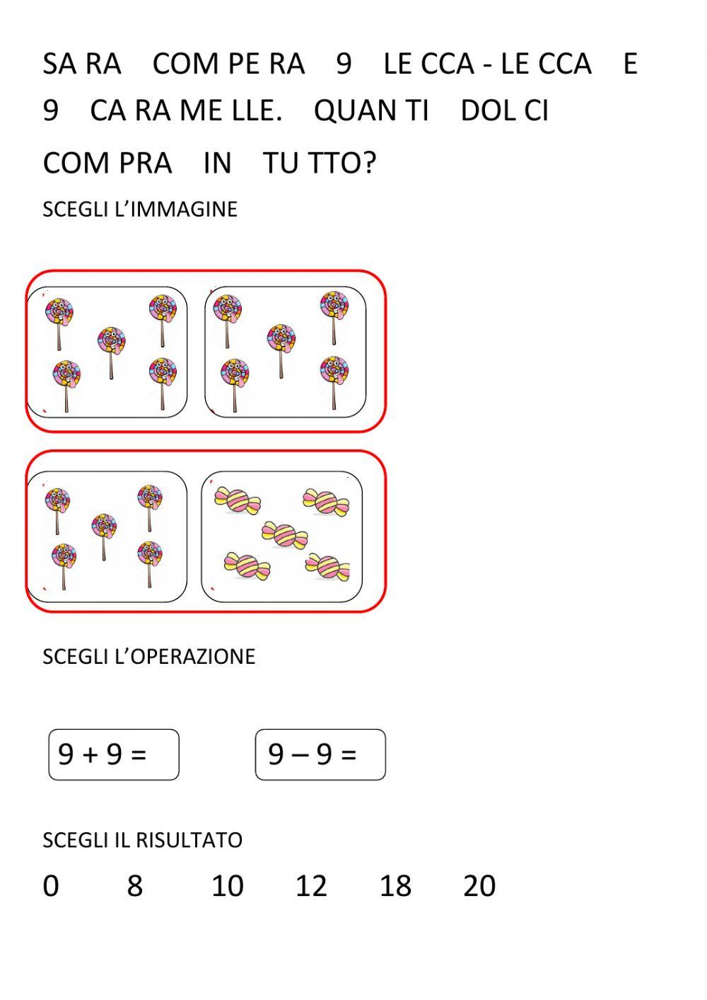 Prolbemi addizione e sottrazione