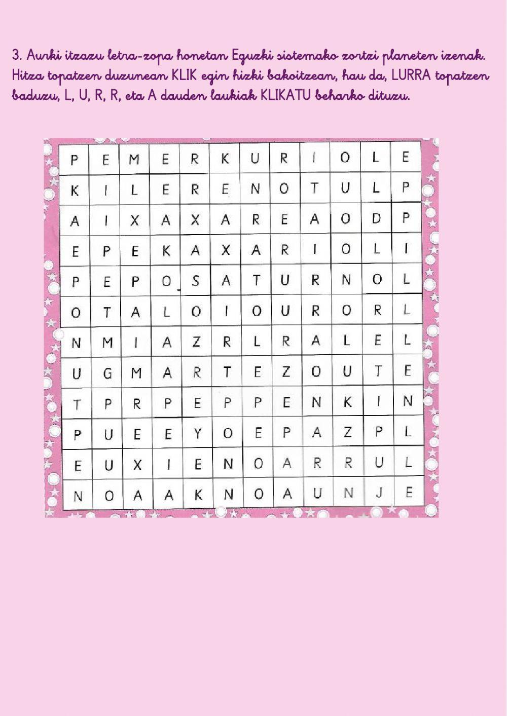 Hizkuntza unibertsoko hitzekin jolasean 2