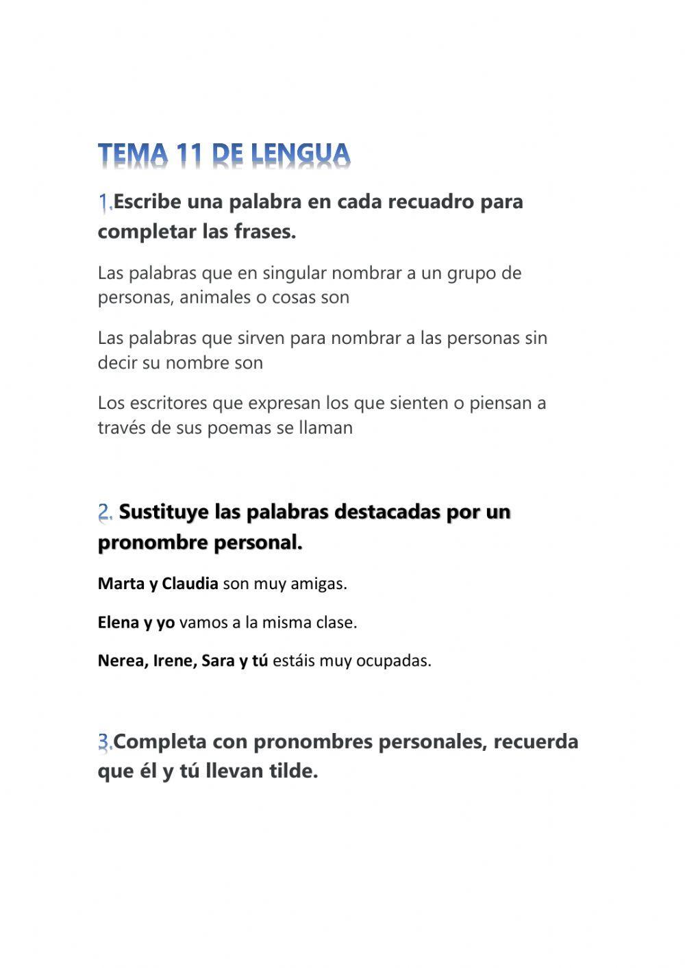 Tema 11 lengua