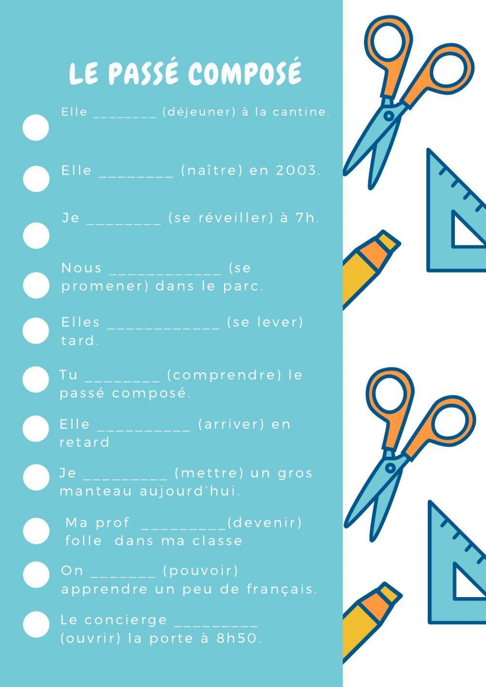 Phrases passé composé