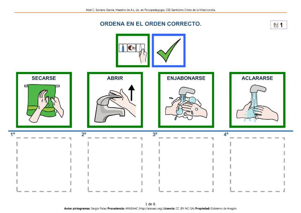 Secuencias temporales - 4 viñetas - HIGIENE