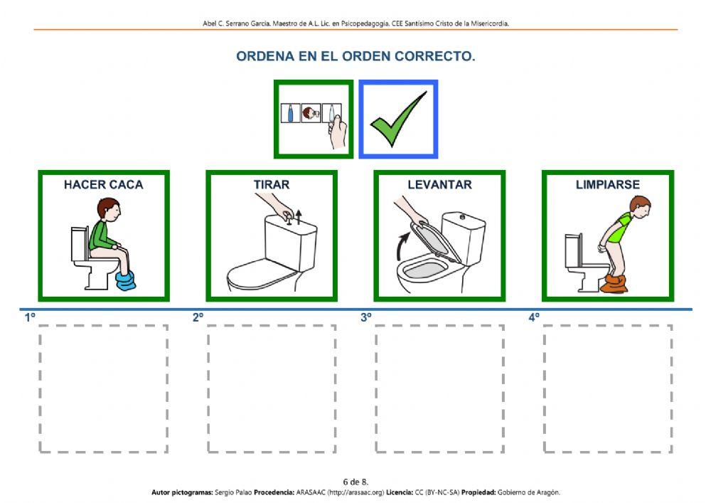 Secuencias temporales - 4 viñetas - HIGIENE