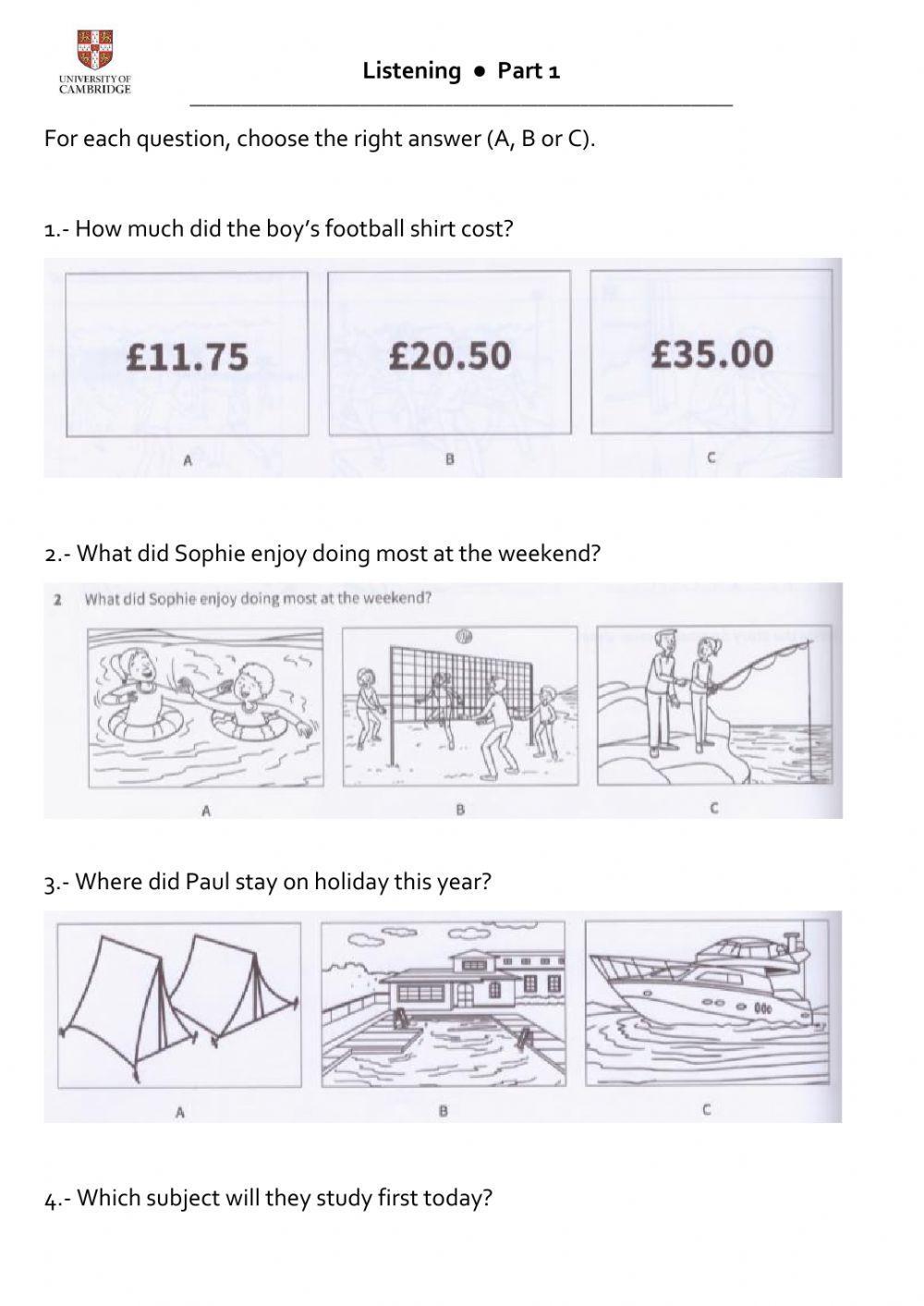 KEY listening part 1 (trainer)