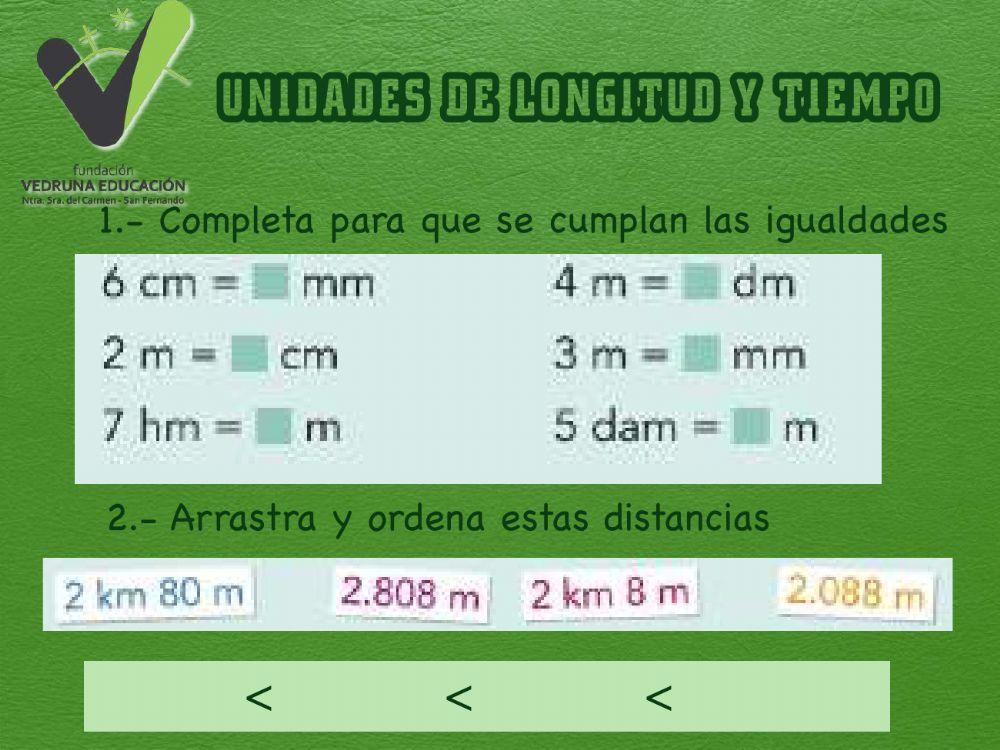Unidades de longitud y tiempo