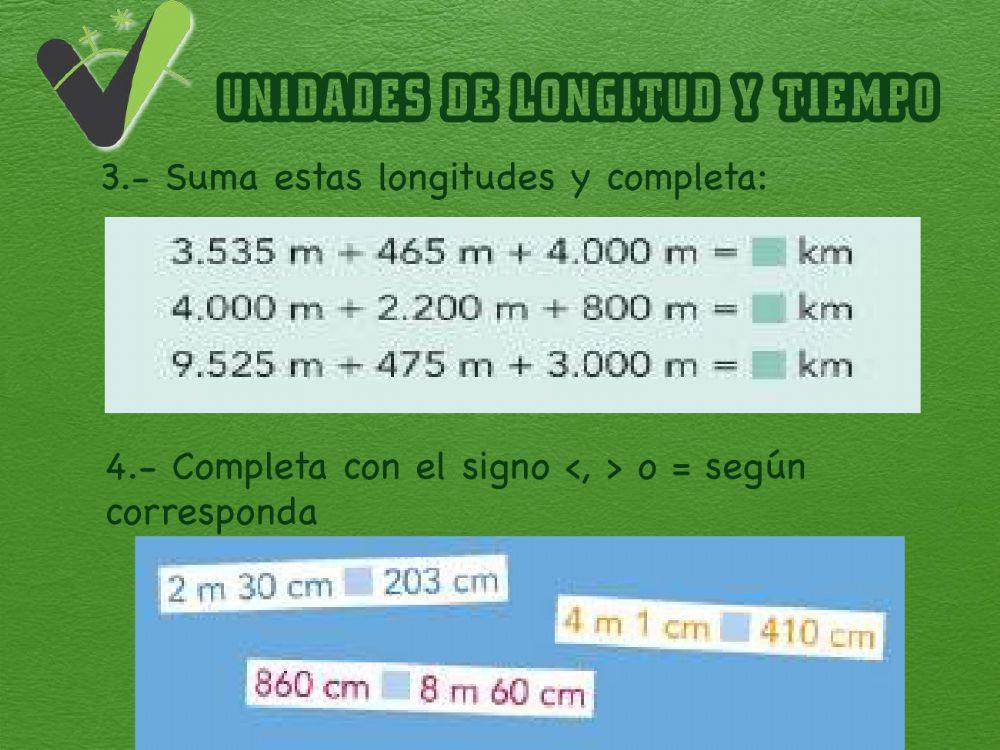 Unidades de longitud y tiempo