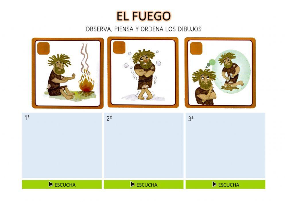 Ordena las secuencias del fuego Ordena las secuencias del fuego