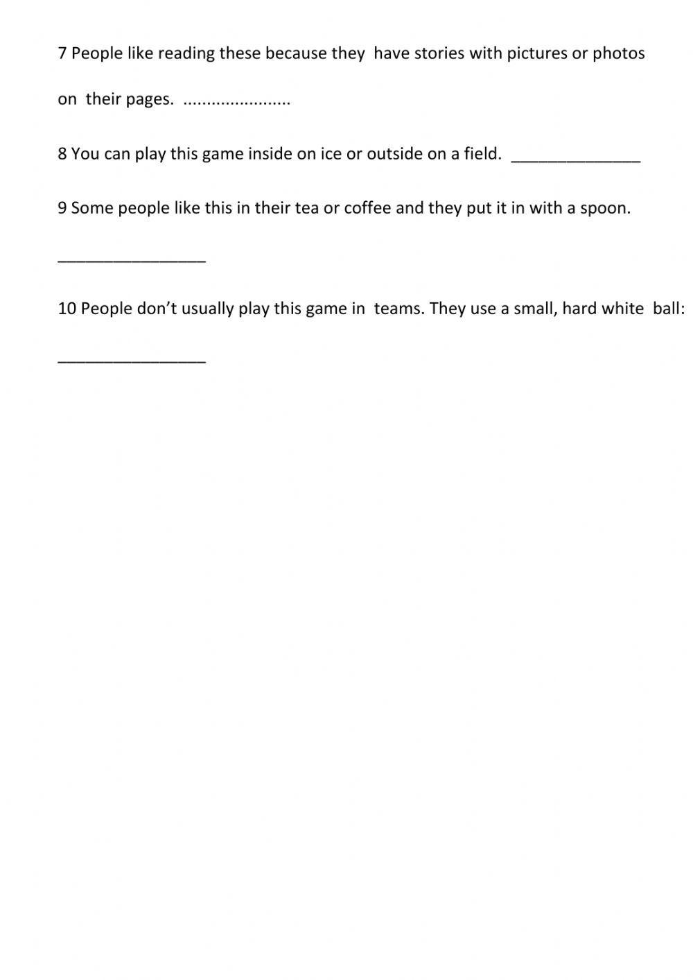 FLYERS reading and writing part 1