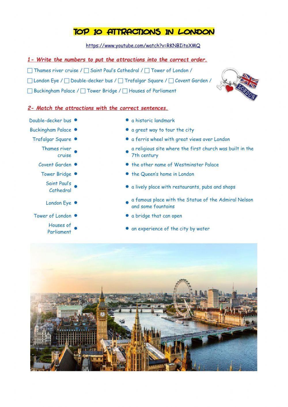 Top 10 attractions in London