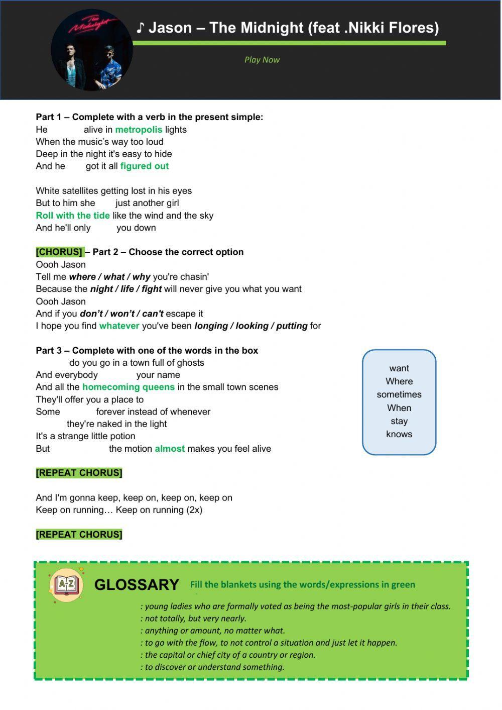 Present Simple with The Midnight