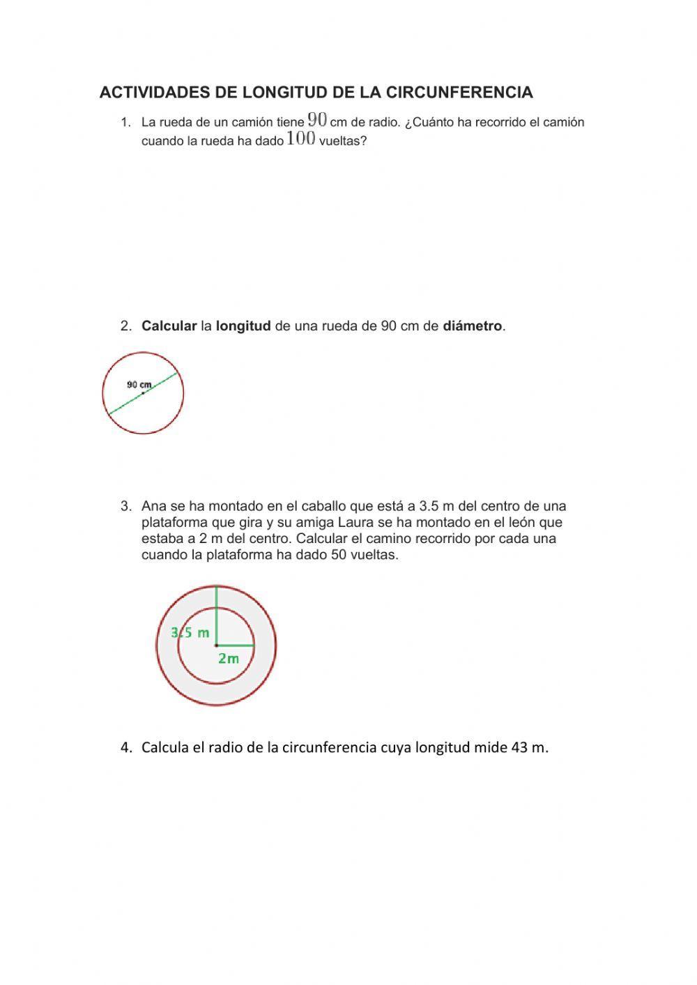 Longitud de la circunfeencia