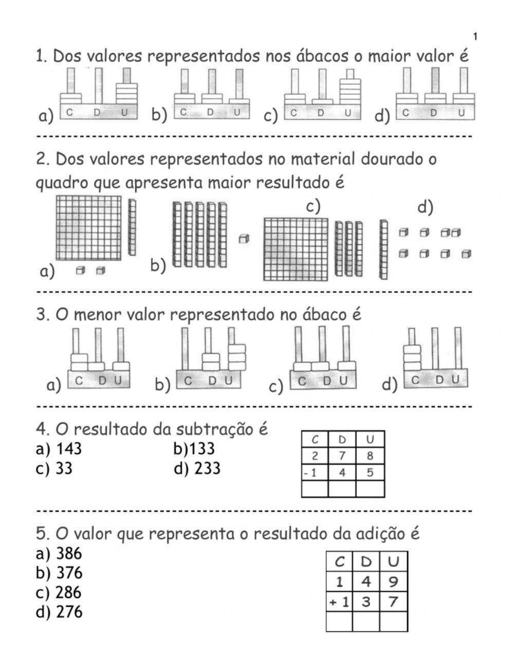 Composição e decomposição de números