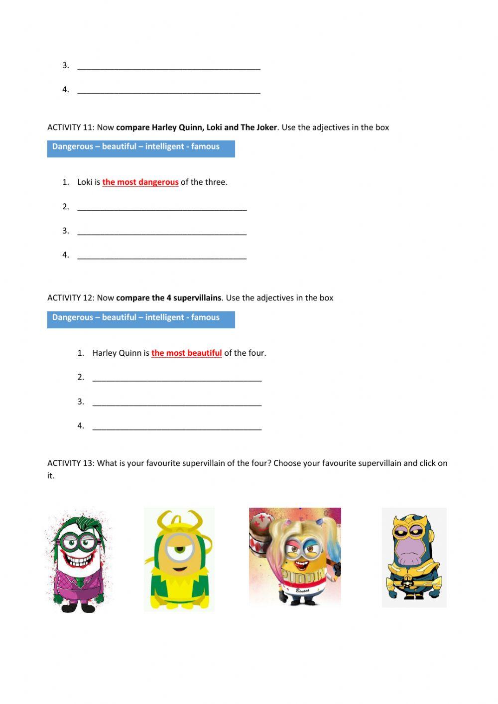 Superheroes and supervillains