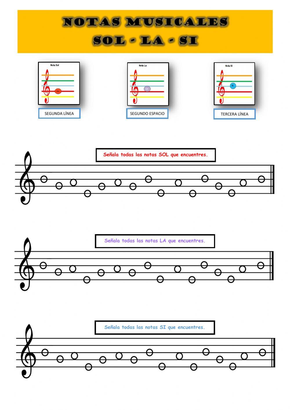 Notas musicales sol-la-si