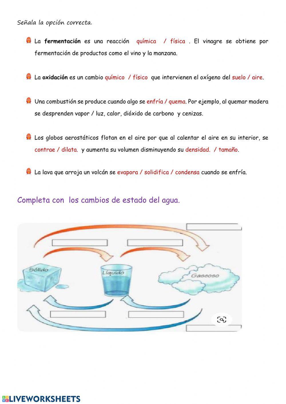 NATURALES.  T5. La materia cambia.