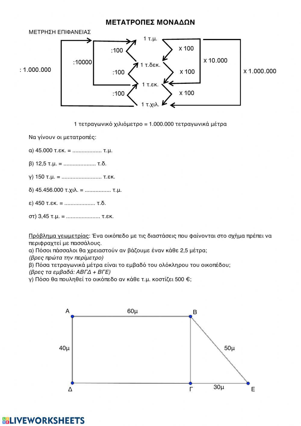 Μετατροπές μονάδων