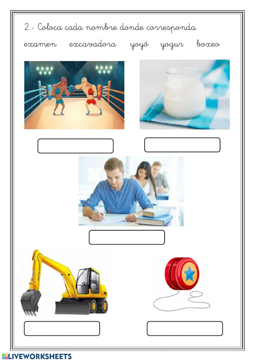 Imágenes-palabras con x-y