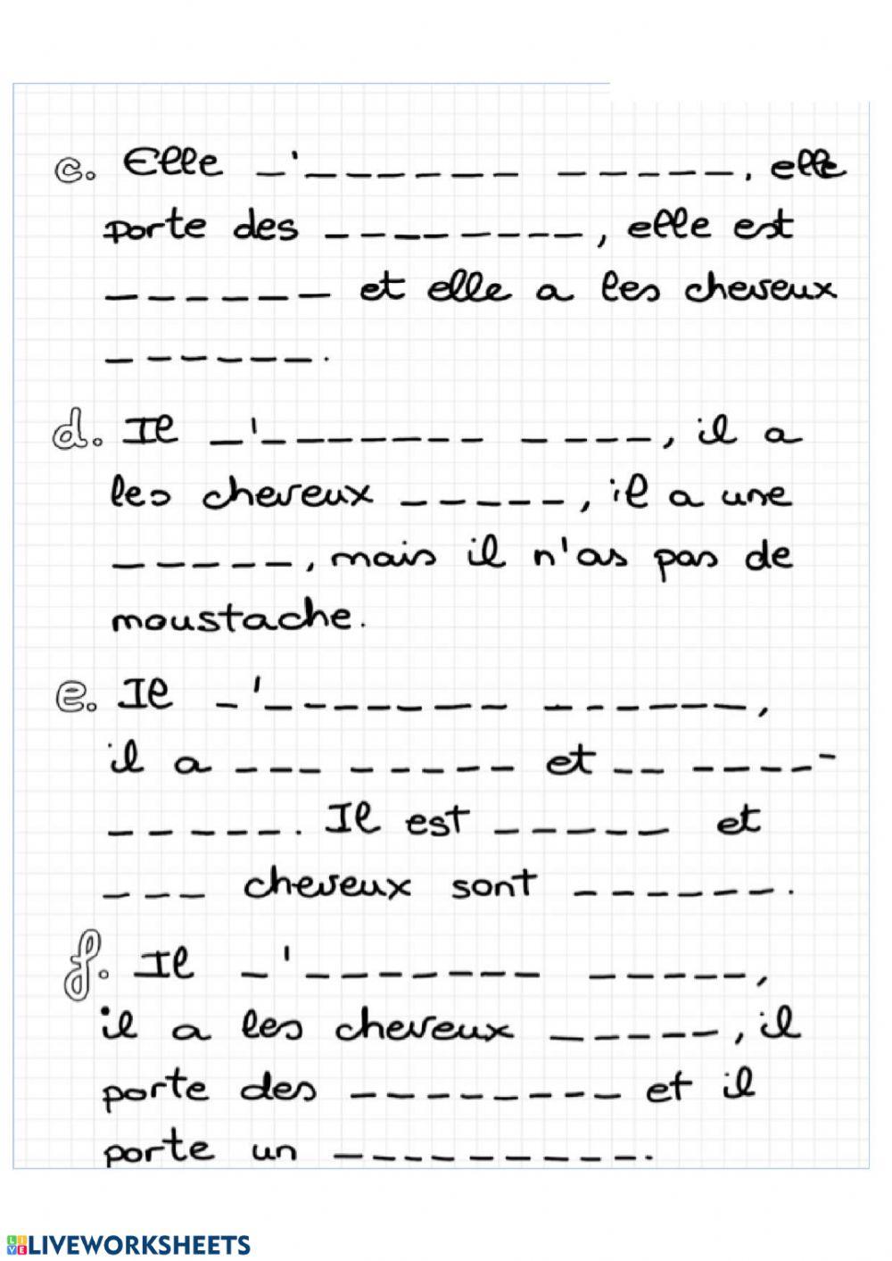 La famille - la description