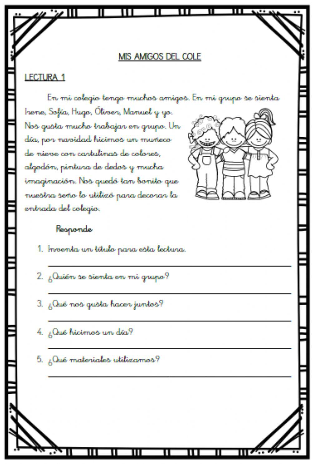 El colegio 1 - Lectura comprensiva