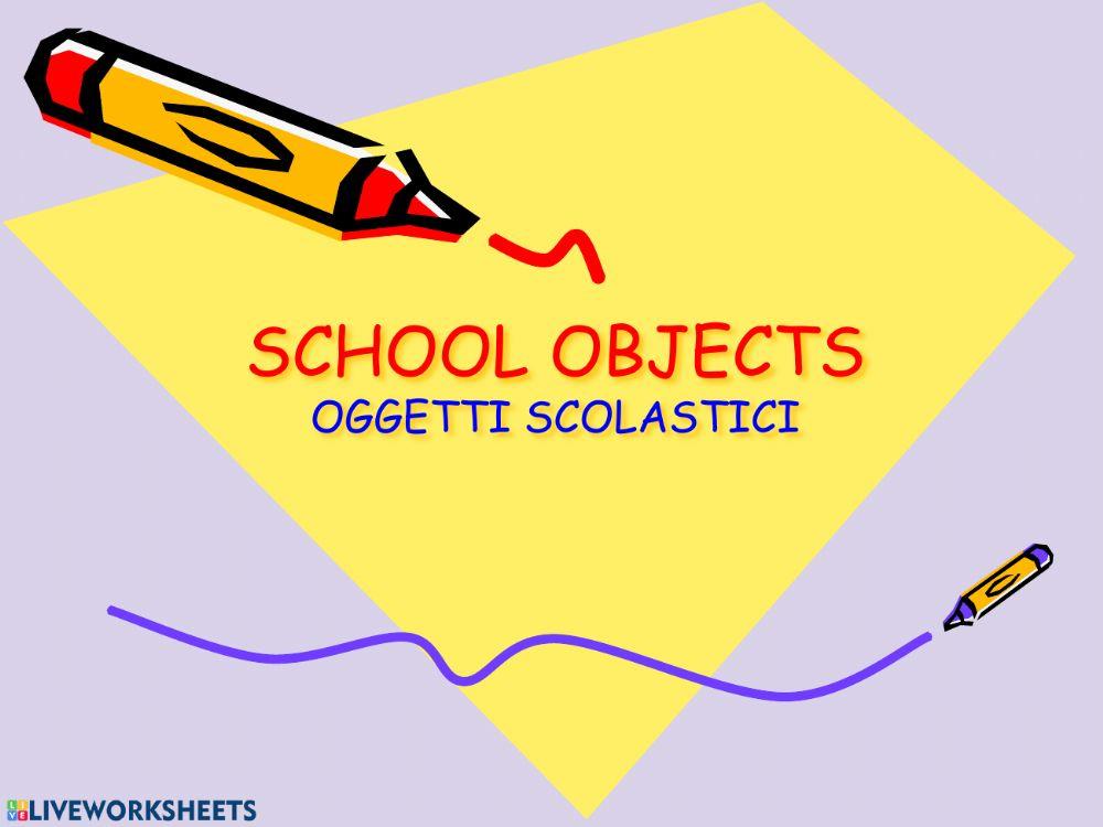 Oggetti scolastici