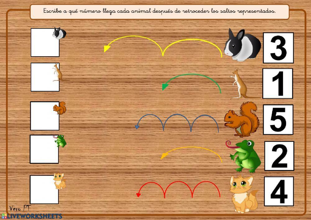RETROCUENTA 5-0 Ficha 1(contar hacia atrás)