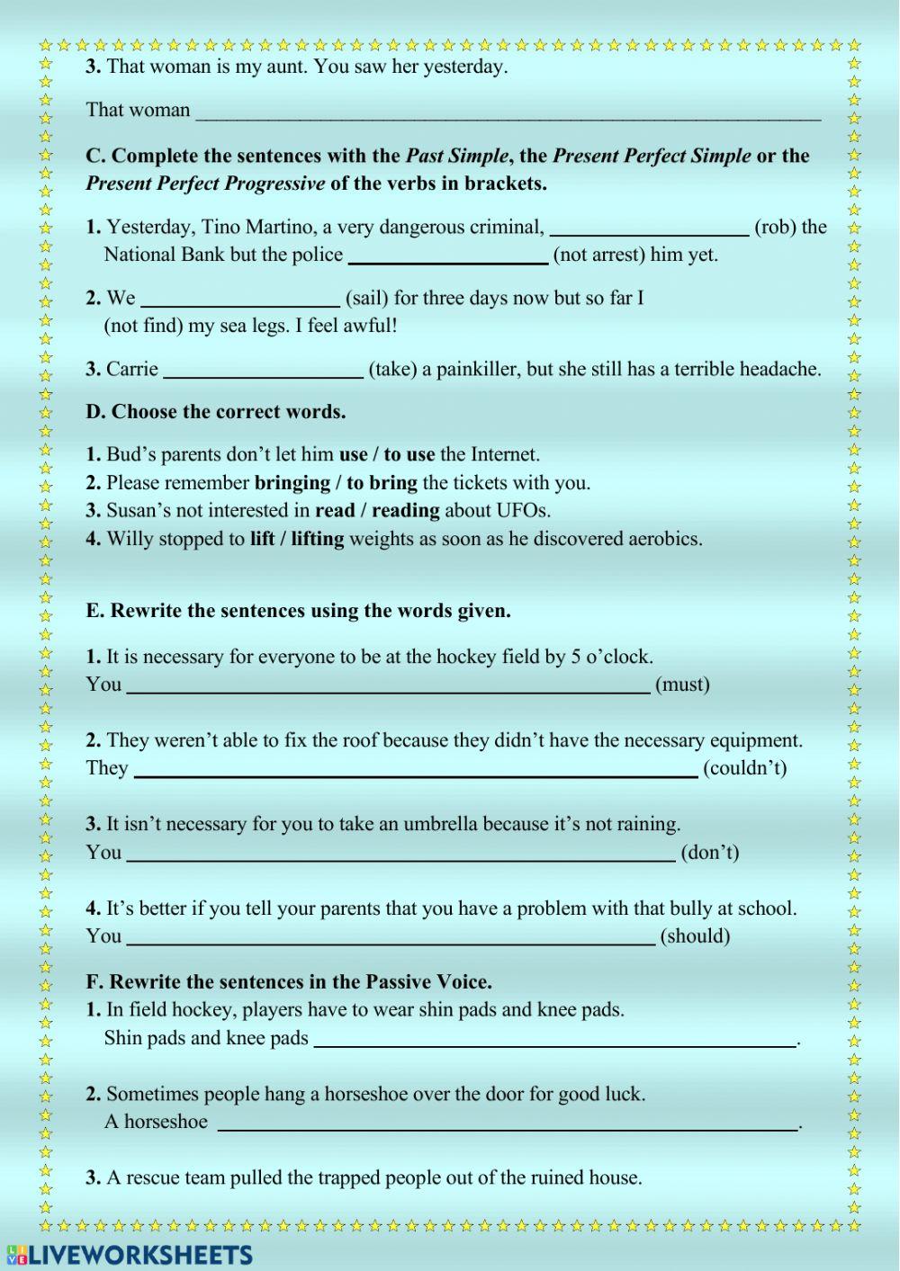 FINAL Test (8th form)