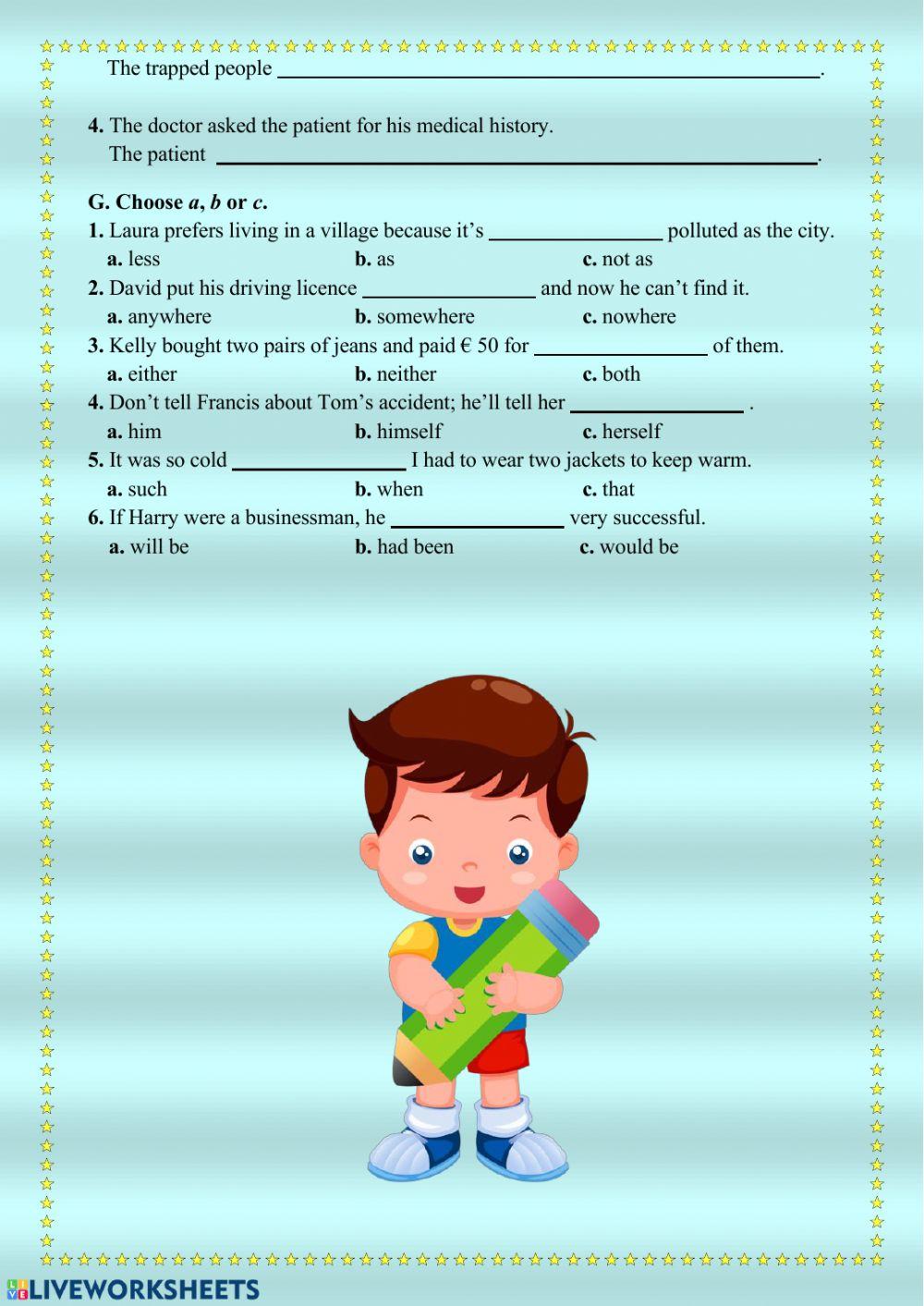 FINAL Test (8th form)