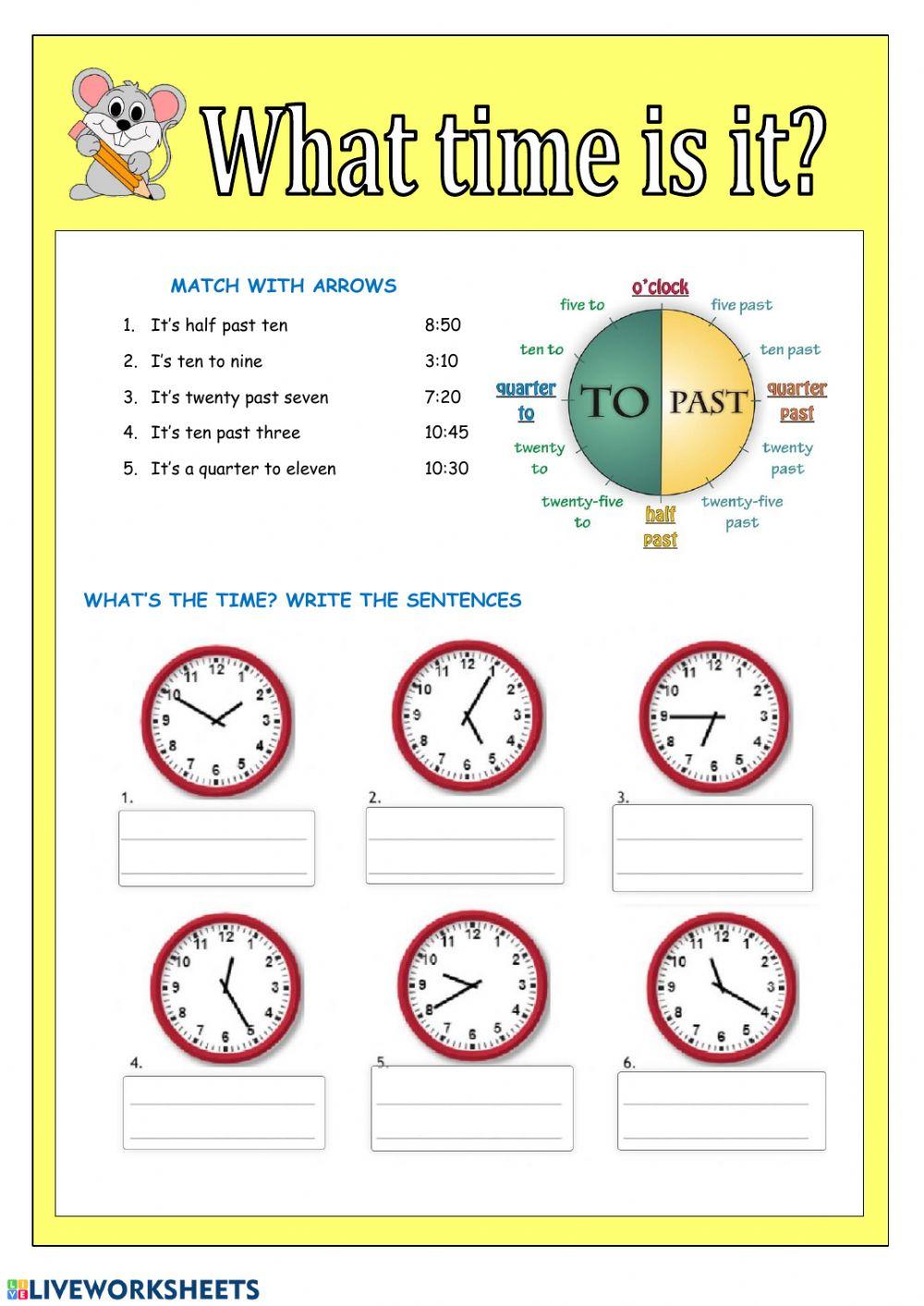 What time is it 151827 | Minnie75 | Live Worksheets