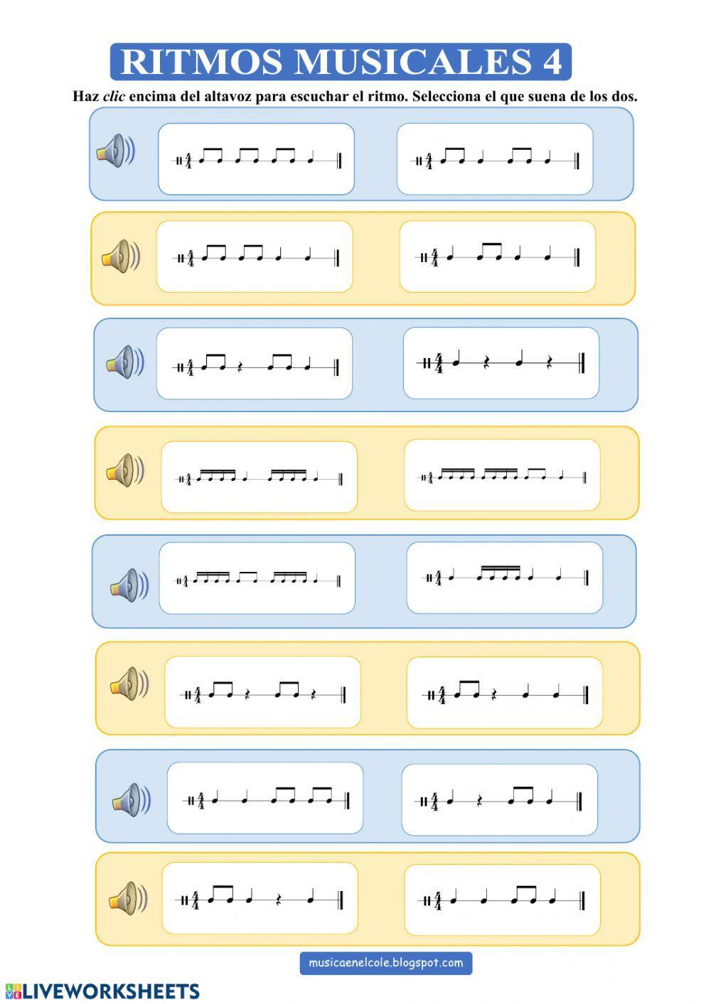 Ritmos musicales 4 Ritmos musicales 4