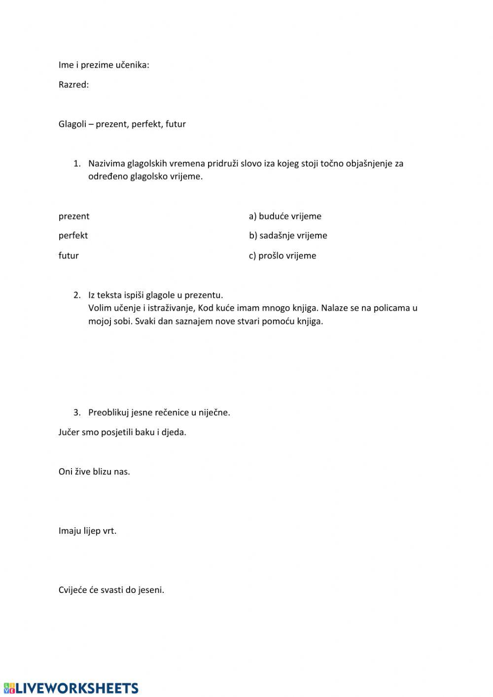 Glagoli, 5. r. vježba