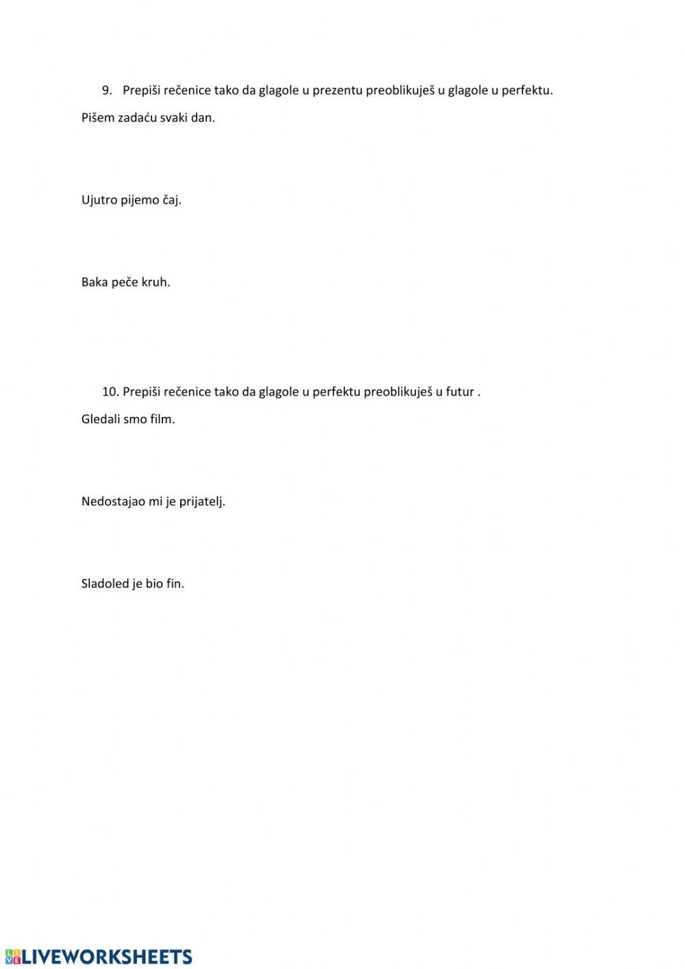 Glagoli, 5. r. vježba