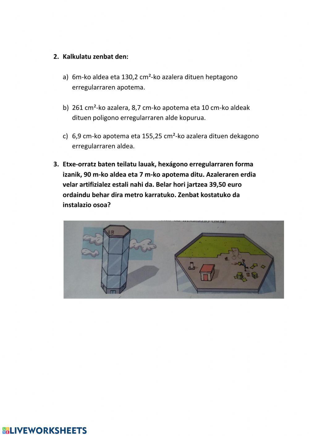 Perimetroa eta azalera II