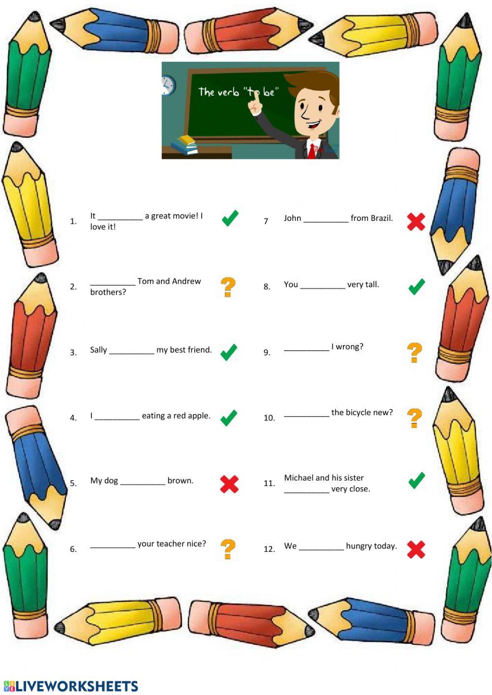 Verb TO BE and Personal Pronouns