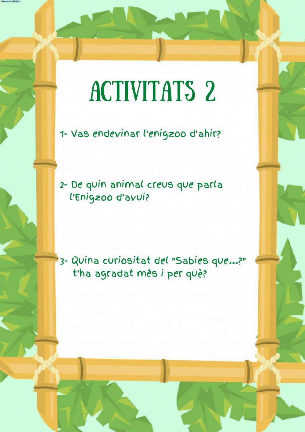 Activitats 2