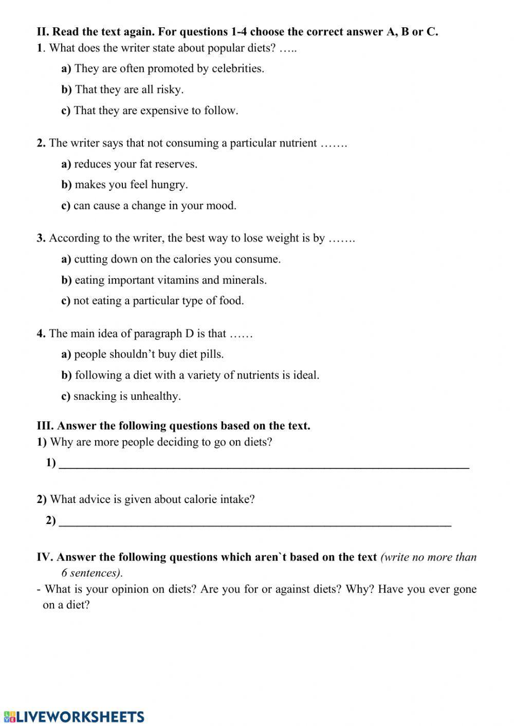 Reading (On Screen B+)