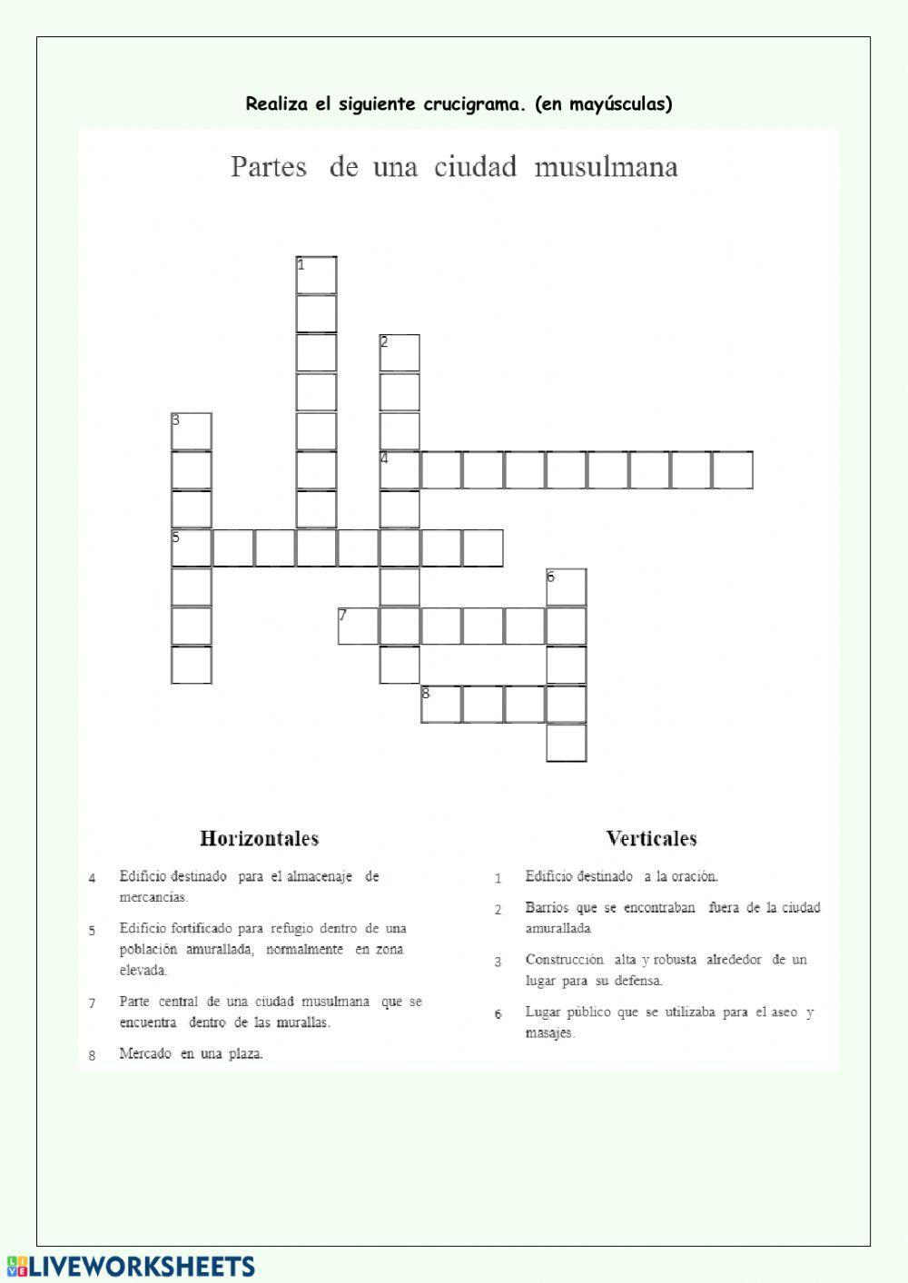 Partes de una ciudad musulmana