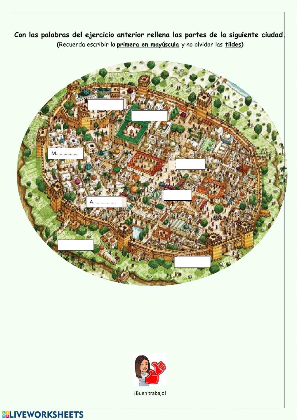 Partes de una ciudad musulmana