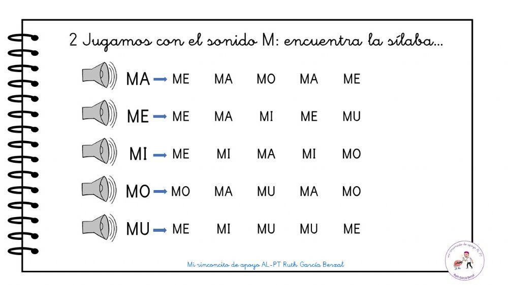 Jugamos con el sonido m