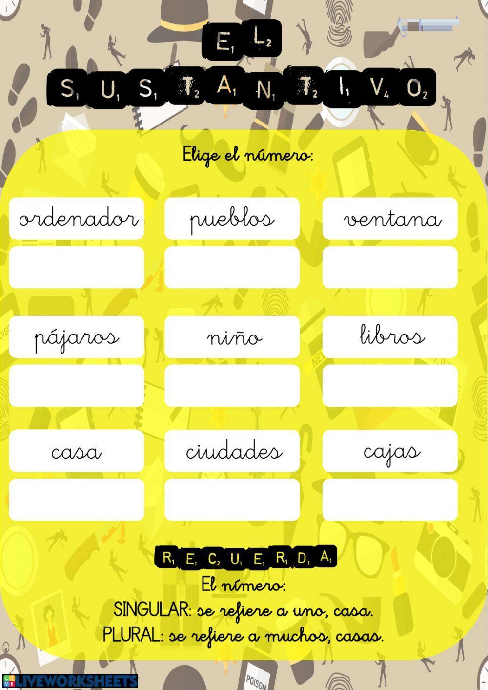 Detectives de palabras. Los sustantivos