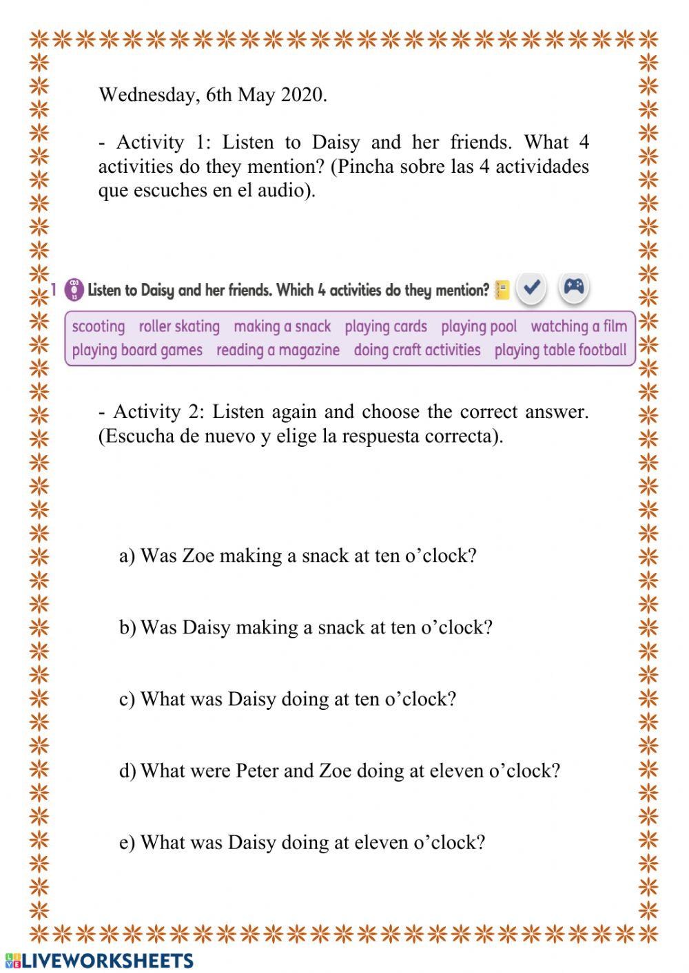 Wednesday,6th May 2020