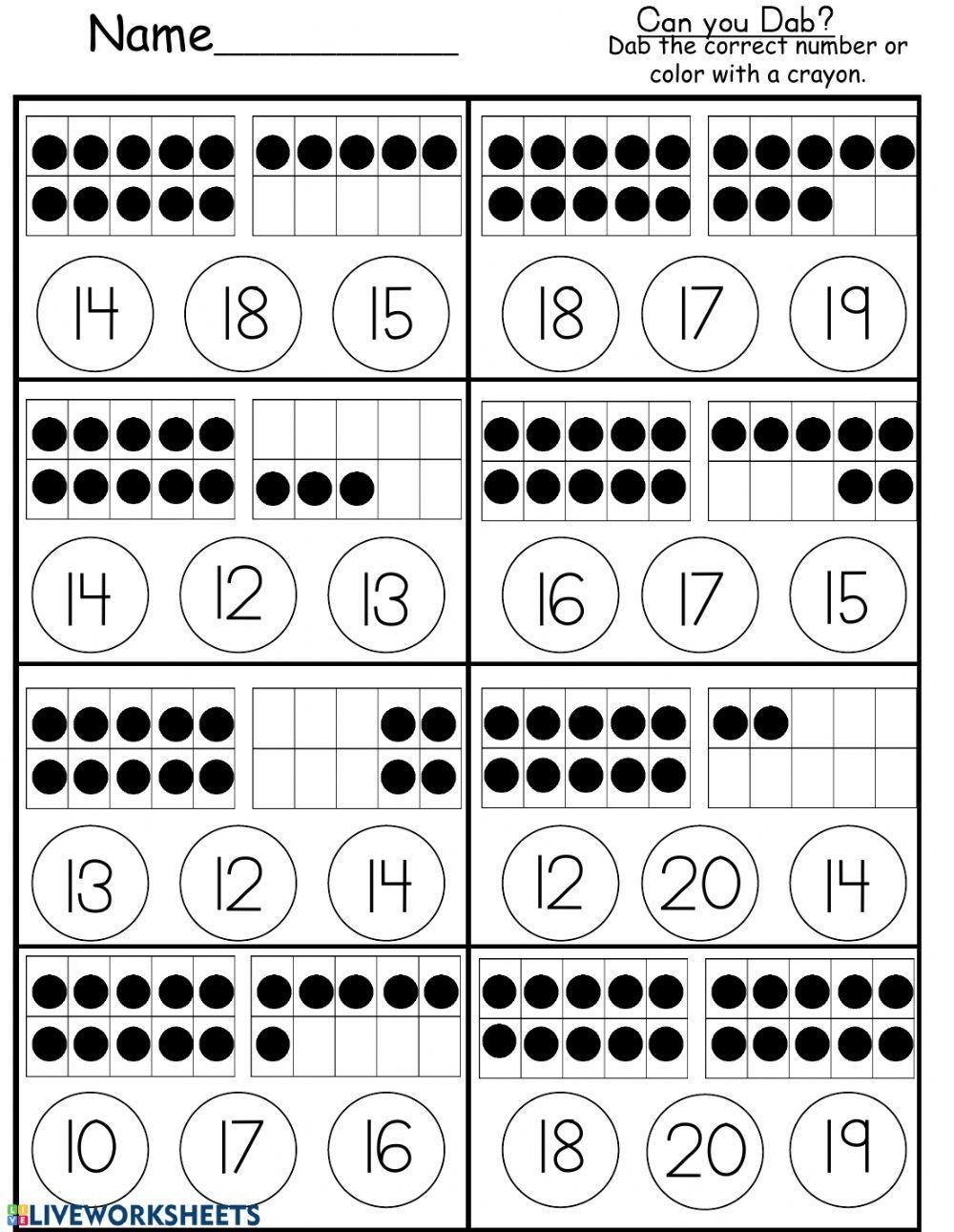 152885 | Ten Frame Counting to 20 | MissBam