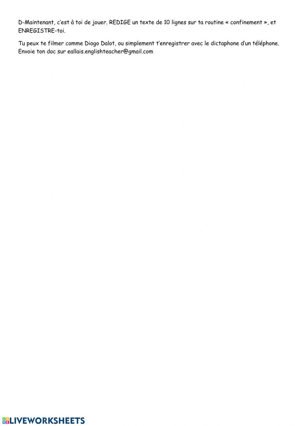 CO lockdown routine 5eme