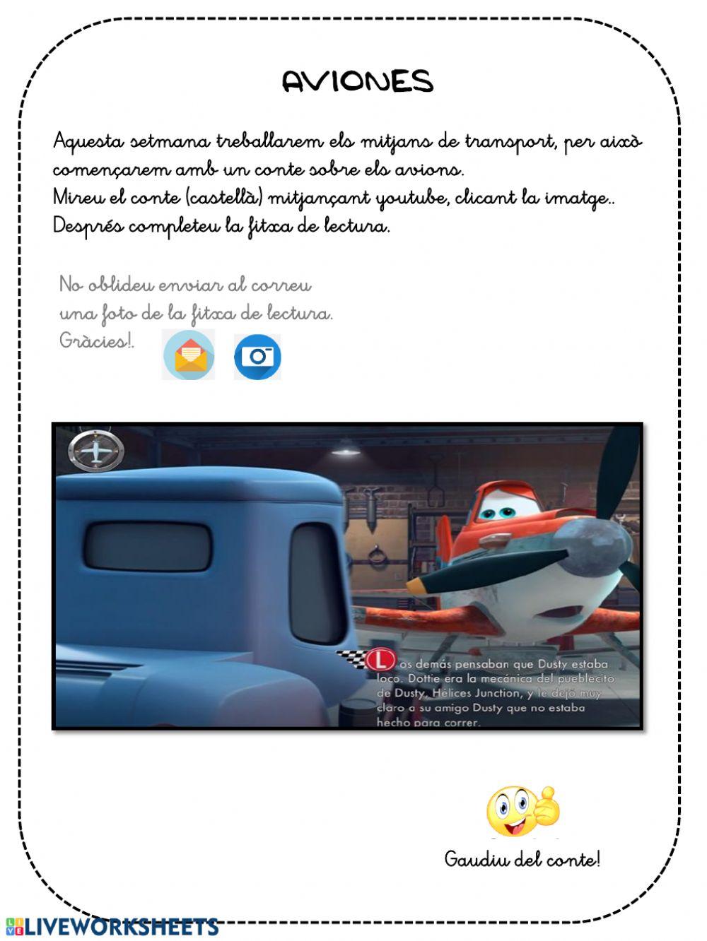 Comprensió conte aviosn