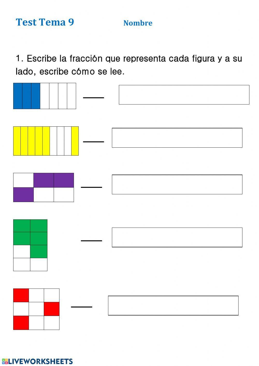 Test 9 matemáticas