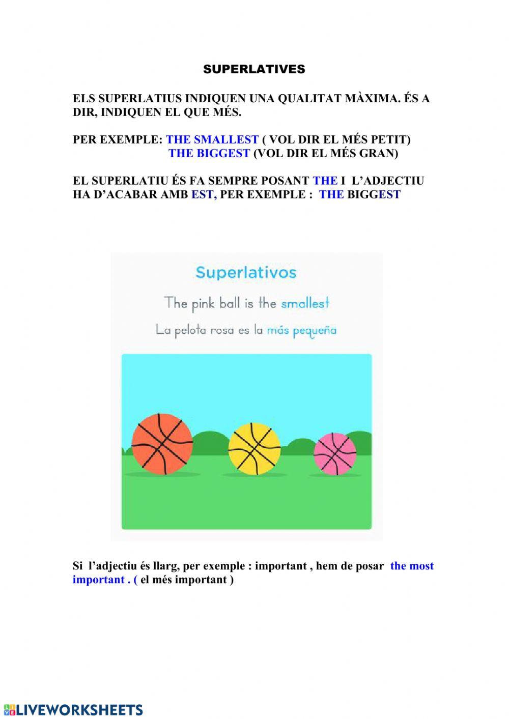 Comparatives and superlatives