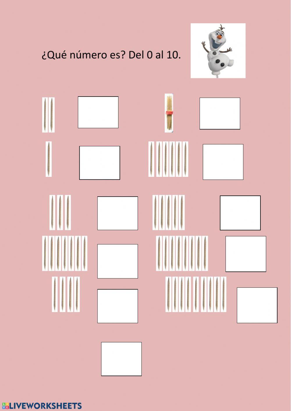 Numeración del 0 al 10