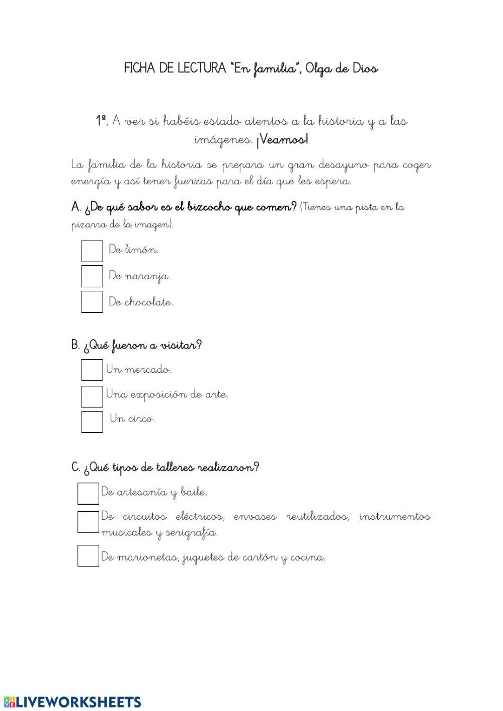 En familia de Olga de Dios