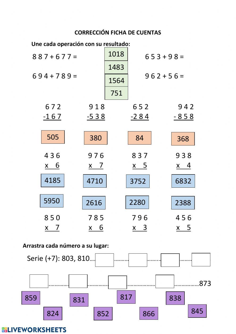 Ficha de Matemáticas