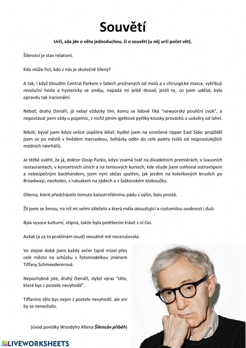 Souvětí a věta jednoduchá