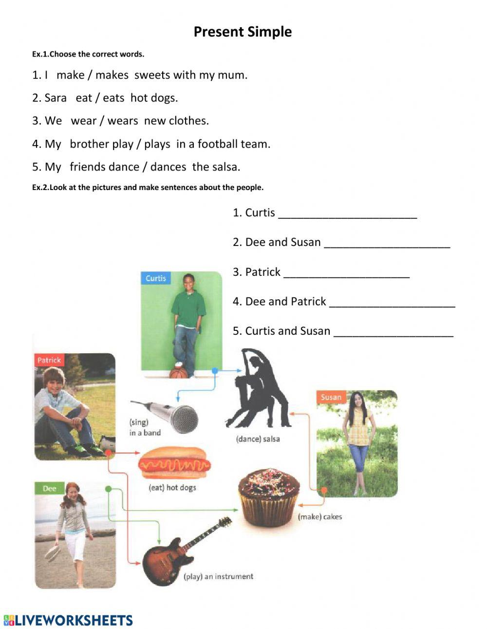 Present simple affirmative. EPS. Unit 4.(pg.45).