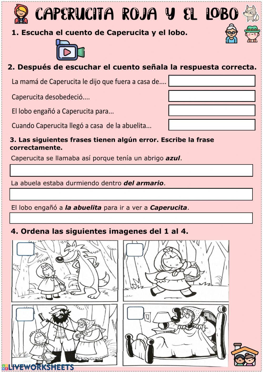 Comprensión Caperucita